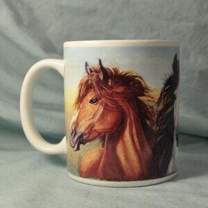 *BOGO mugs* 12 oz mug vintage horses friends of the forest (w938)